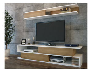 Set za dnevni boravak Simpsonic (teak + bijela)