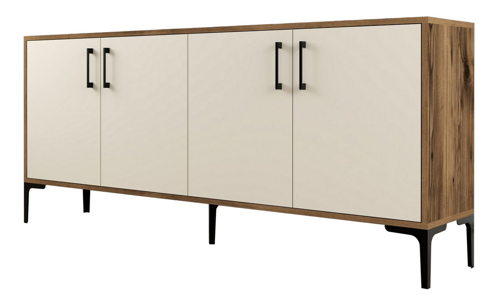 Skrinka Kim 180 (Orech + Krémová)