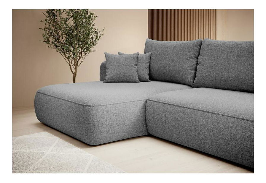 Sarokkanapé Fergie (B) (szürke + fekete) 