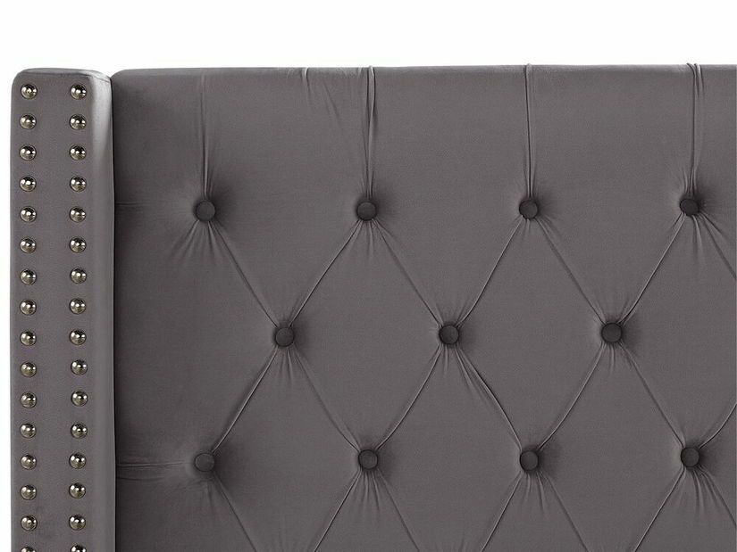 Manželská posteľ 180 cm LUBECK (s roštom) (sivá)