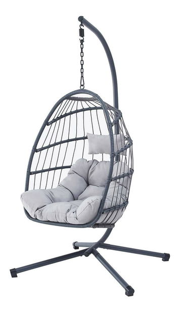 Viseća fotelja Acaparador (antracit + siva)