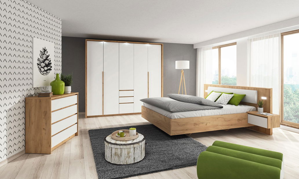 Komód Xenos 93 (arany tölgy + fehér)