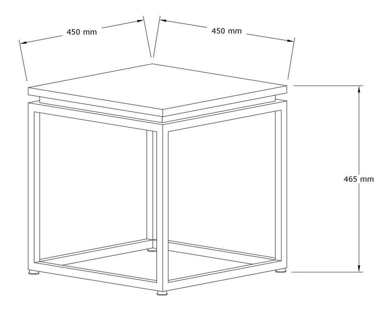 Konferenčný stolík Domepo 1 (orech + čierna) 