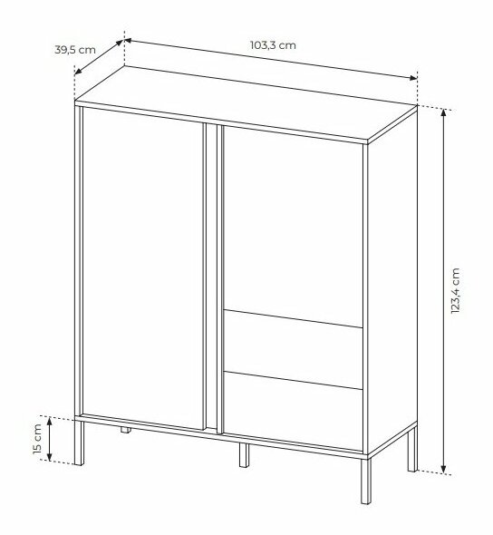 Komód Danton 2D2S (bézs)