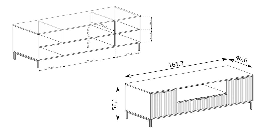 Masă TV/Dulap Lusy 04 (Cașmir)