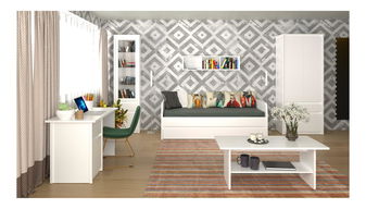 Camera de studenți Ethan 1 (alb)