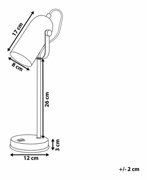 Stolna svjetiljka TYRO (metal) (crna)