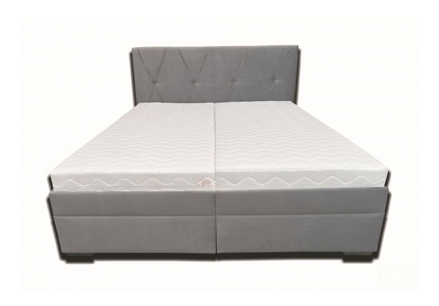 Bračni krevet 180 cm Klissa (svijetlosiva) (s Erik sendvič madracem) (bez podnice)