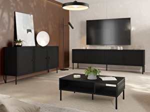 Set mobilier living Godzes Bis II (Negru) 