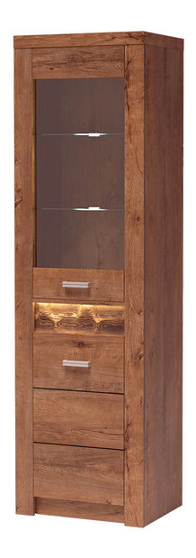 Vitrina Indie 04 (s LED rasvjetom) (jasen svijetli)