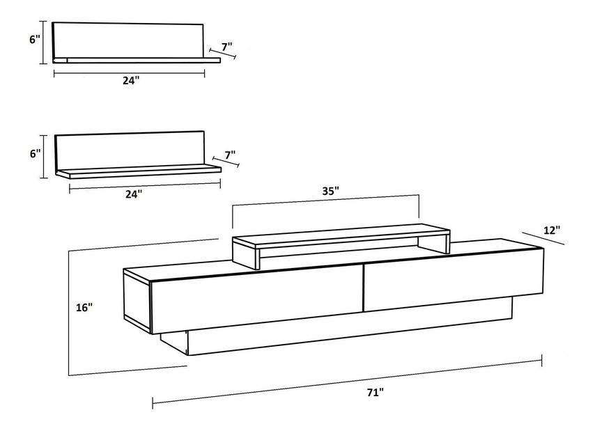 Obývacia stena Lusalona (biela + orech)