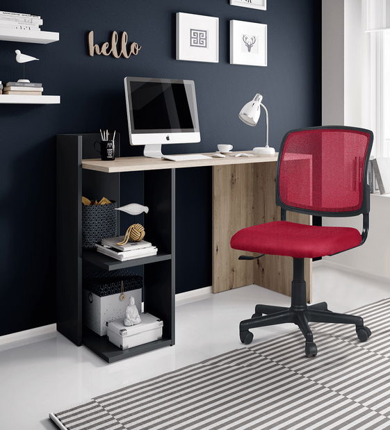 PC stolík Adrean (dub artisan + grafit)