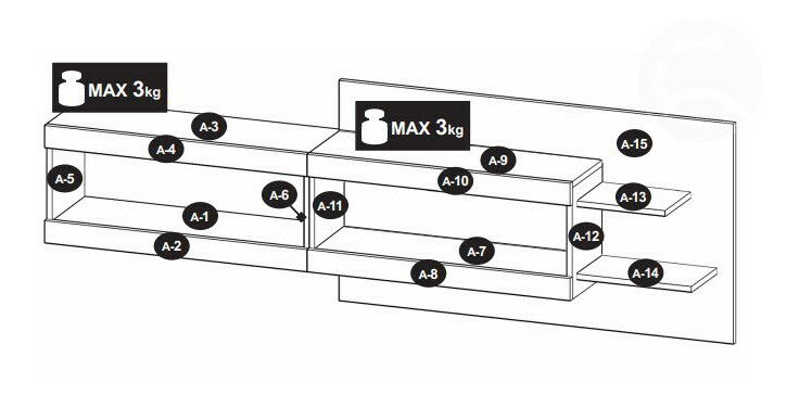 Obývacia stena Viktor 3 MOB-4259
