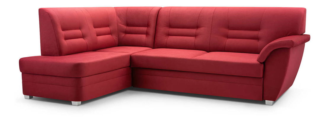 Rohová sedačka Janeen (tmavočervená) (P)