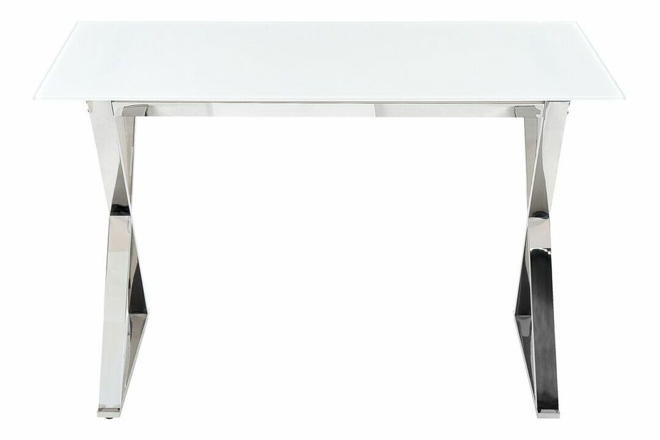 Masă de sufragerie Ariane (Alb + argintiu) (pentru 4 persoane)