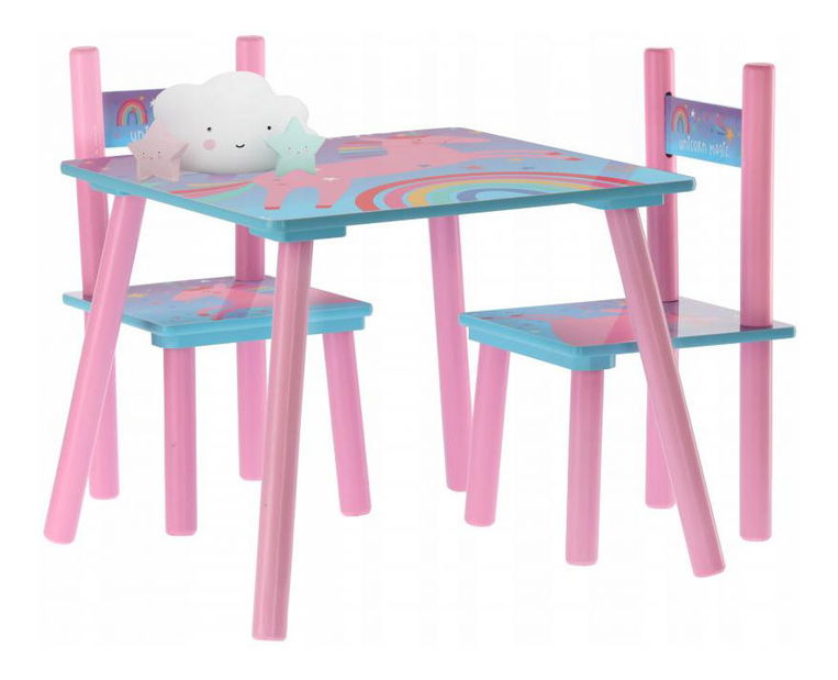 Dječji set stolić i stolice Kiddo (ružičasta + plava)