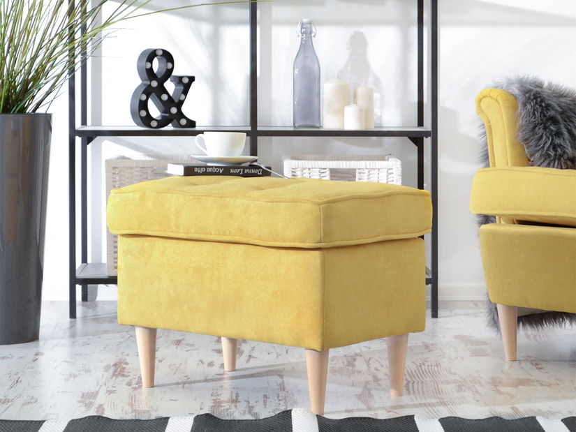 Taburetka Muriera (žltá + buk)