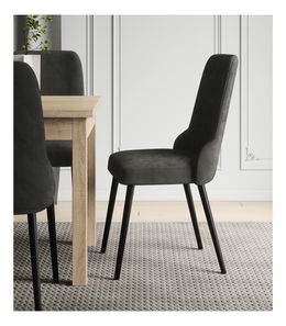 Blagovaonska stolica Raviel83 (hrast sonoma + crna + kronos 27132)