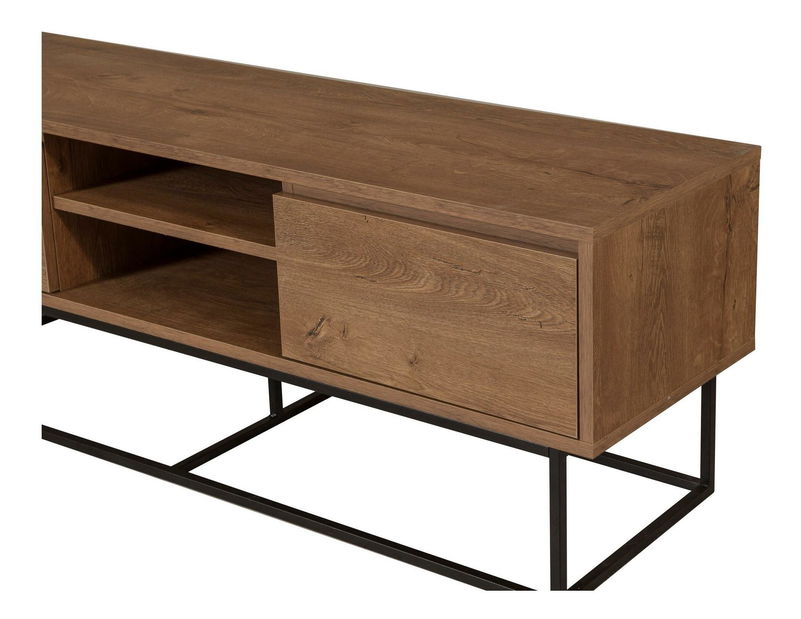 Súprava nábytku do obývačky Ponake 1 (orech + čierna)