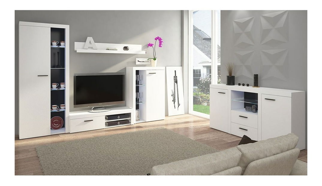 Set za dnevni boravak s komodou Rodos (bijela) *rasprodaja