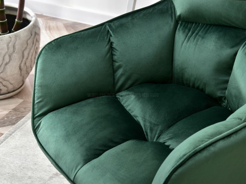 Fotelja Island (zelena + zlatna)