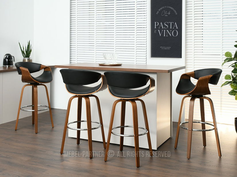 Stolica Bjorn H (tamni orah + orah-krom)