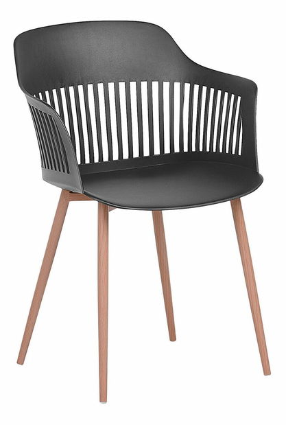 Set 2 buc. scaune de sufragerie BARCA (negru)