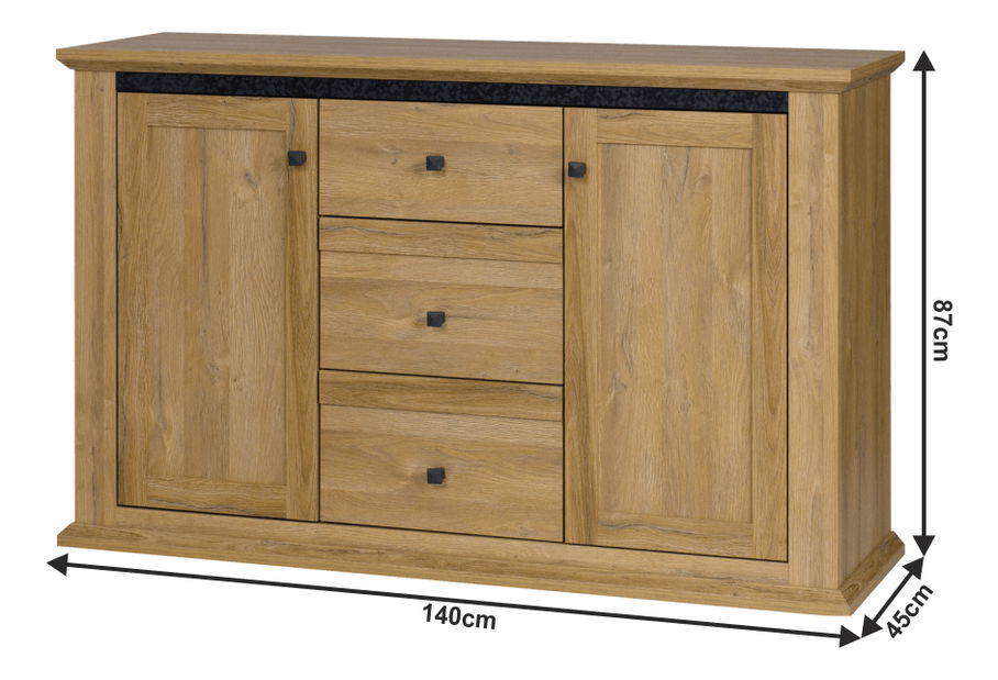 Komód Leoras MZ11 (grand tölgy)