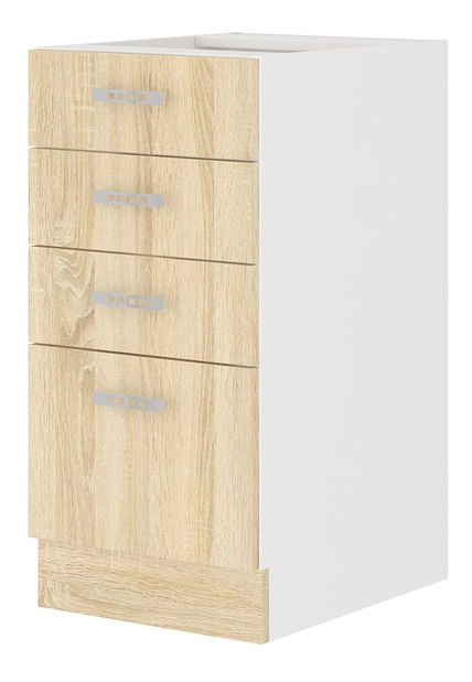 Alsó konyhaszekrény Sylrona 40 D 4S BB (sonoma tölgy + fehér)