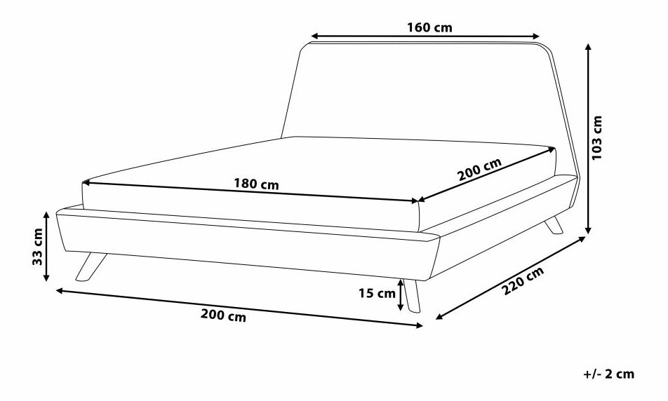 Manželská posteľ 180 cm Ventura (sivá) (s roštom)