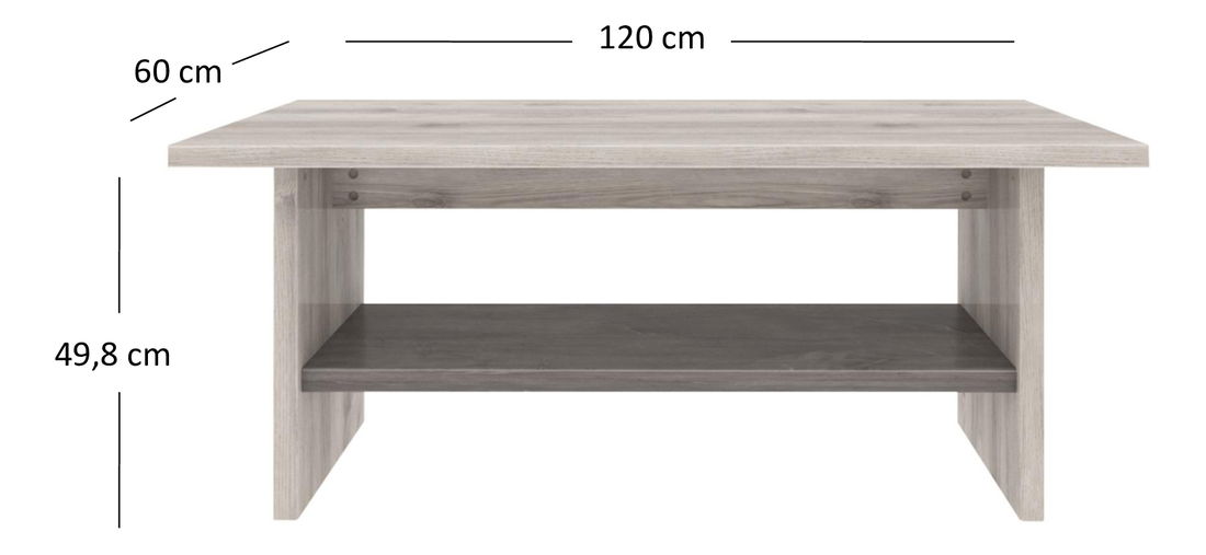 Măsuță de cafea Jolene (castan nairobi + onyx)