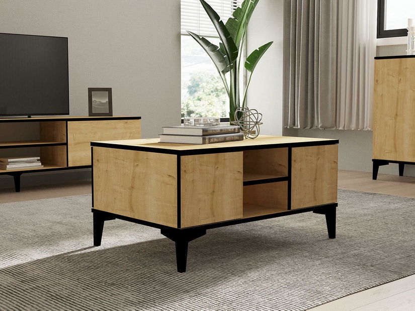 Dohányzóasztal Sumapi (zafír tölgy + fekete) 