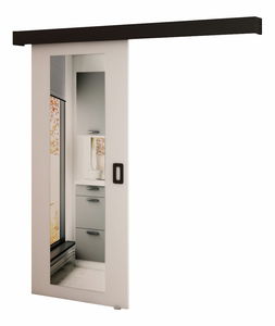 Posuvné dvere 90 cm Bethany II (biela matná + čierna matná)