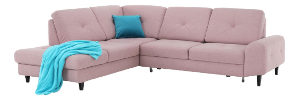 Sarokkanapé Prada (púder rózsaszín) (B)