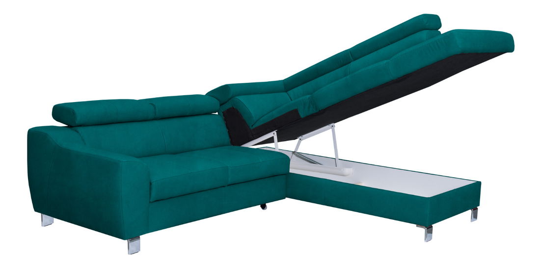 Rohová sedačka BRW Aspen (petrolejová) (P)