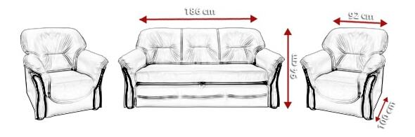 Sedacia súprava Helada (červená)