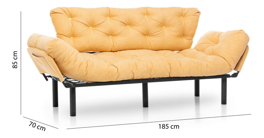 Háromszemélyes kanapé Nitty (mustár)