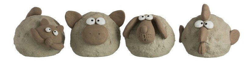 Figurína Jolipa Fantázia Concrete Cognac (25x25x20cm) (Sivá) (4ks)