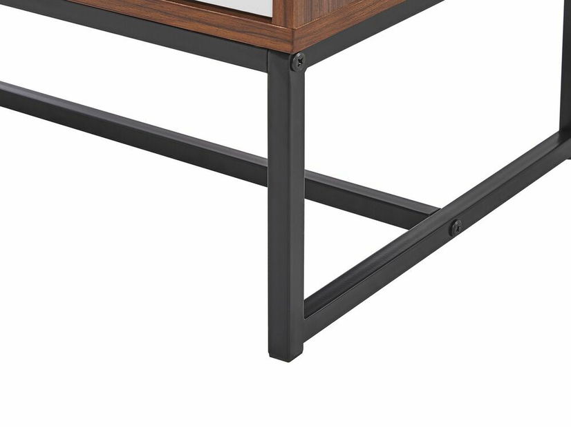 Masă TV/ Comodă NAVVEA (lemn închis + alb)