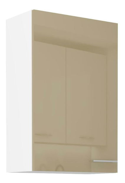 Felső konyhaszekrény Lavera 60 G-90 1F (korpus: fehér + front: fényes cappucino)