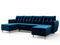 U alakú sarokkanapé Paladio (kék) (L)