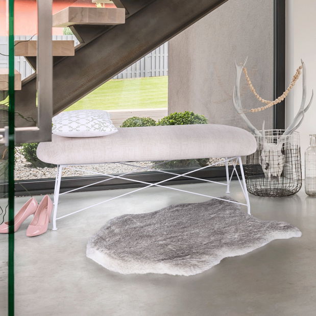 Dizajnová lavica, taburetyá béžová LAVICA 