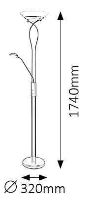 Stojanová lampa Gamma Trend 4555 (antická biela + biela)