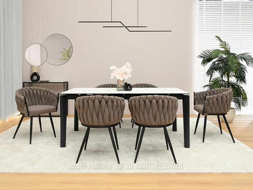 Stolička Roza (svetlohnedá + čierna)