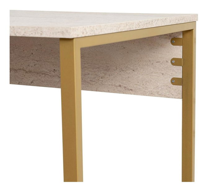 PC stolić Torpedo (travertin + zlatna)