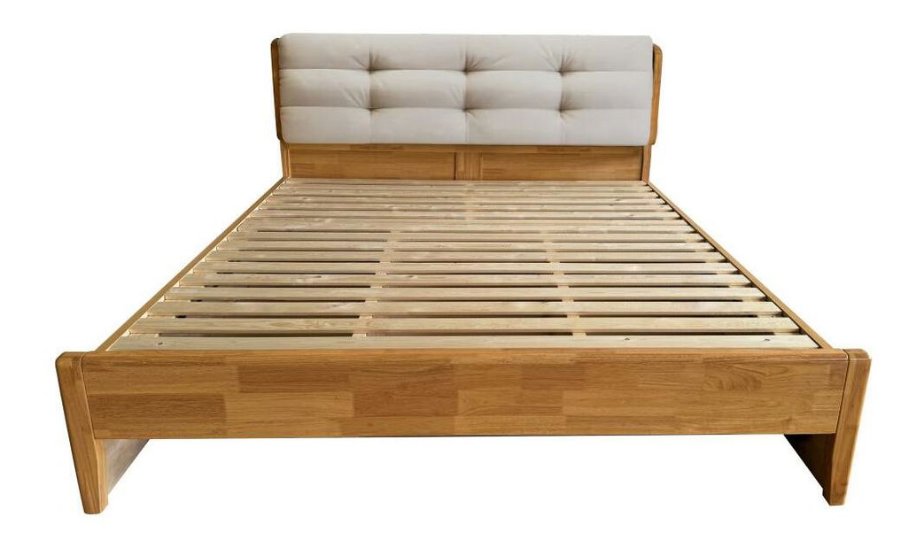 Pat matrimonial 180 cm Fresas (natural) (cu somieră) (cu sp. depozitare)