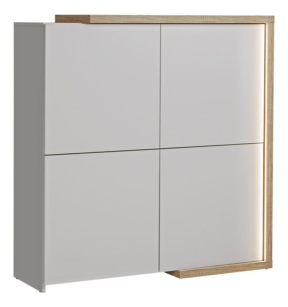 Skrinka Dares K02 (dub grand prírodný + kašmír)