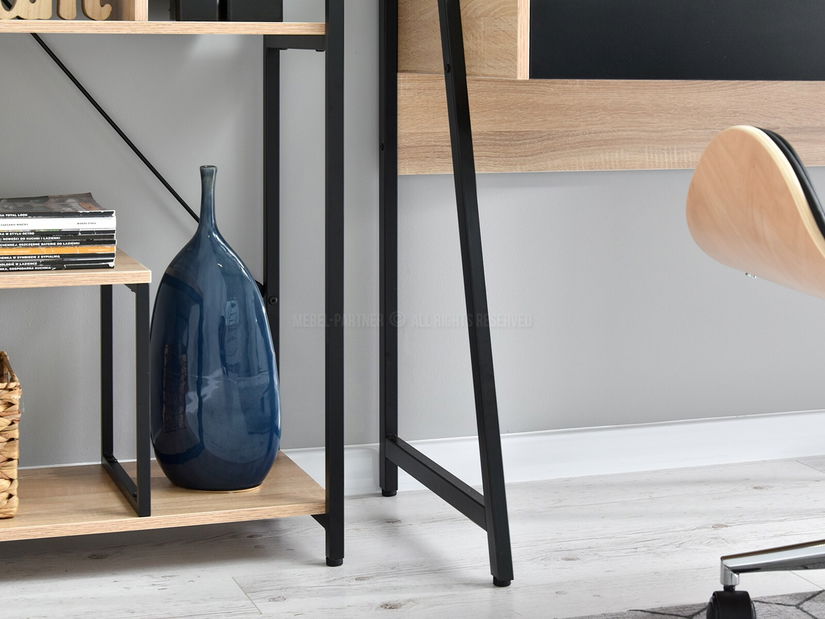 PC asztal Richiel (tölgy + fekete)