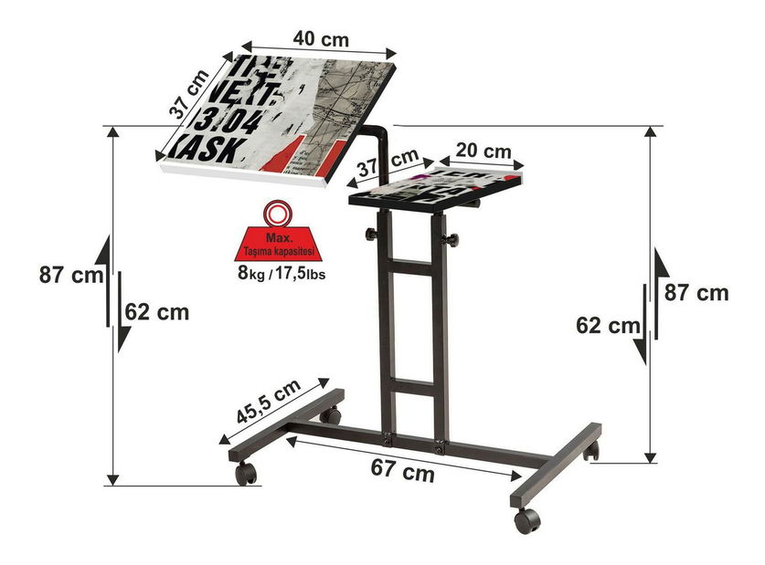 Stalak za notebook Pobenu 7 (bijela + crna)