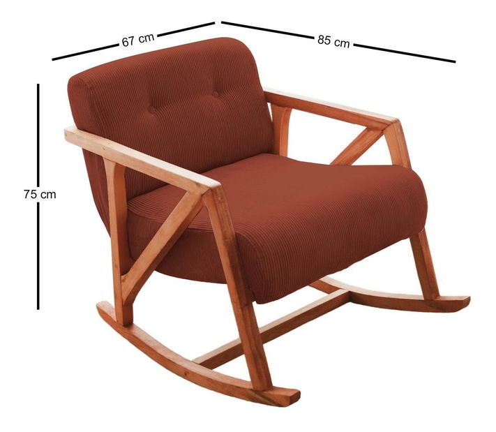 Hojdacie kreslo Nena (červená)